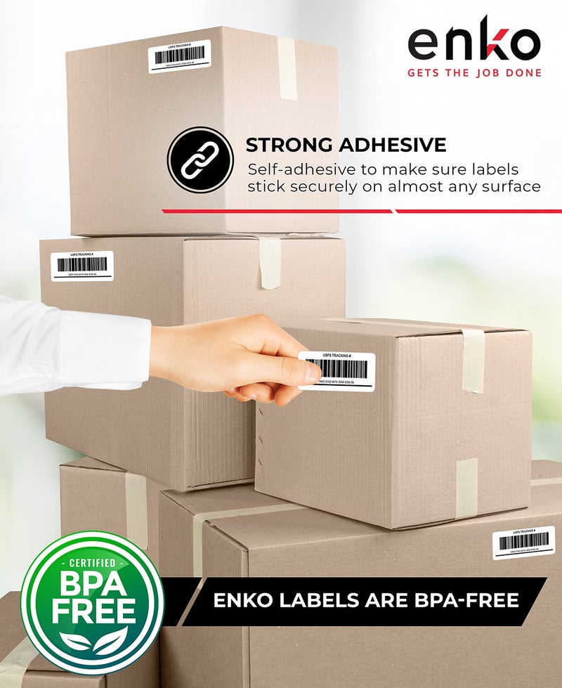 enKo Products enKo (12 Rolls / 12000 Labels) 30334 Dymo Compatible Multipurpose Barcode (1-1/4" x 2-1/4") - Image 5